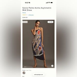 Sancia Pivoine Avinta asymmetrical maxi dress